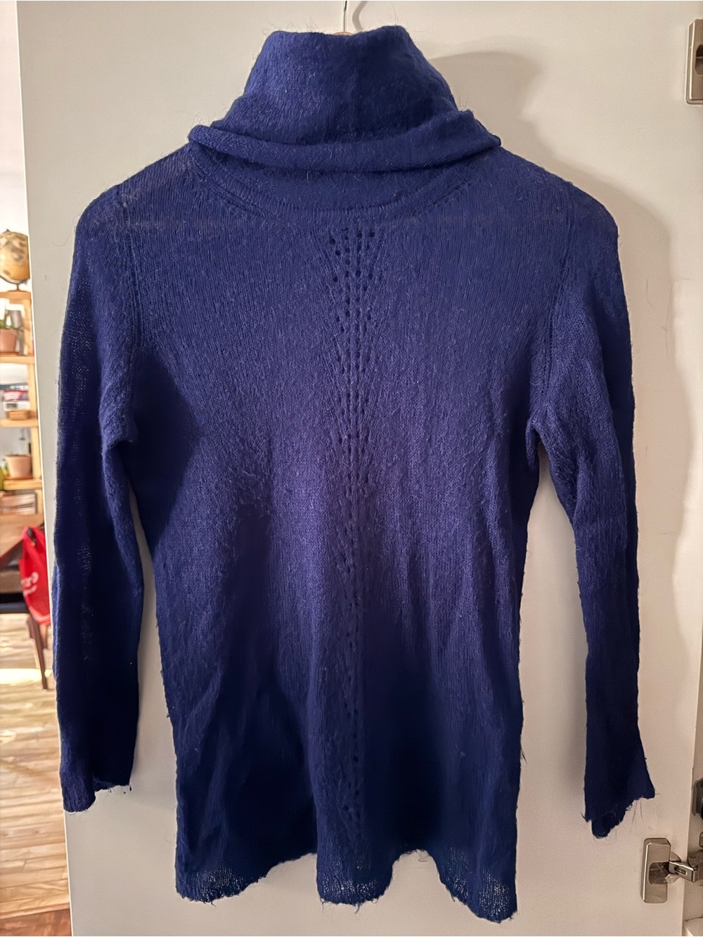 Y2K Lara Knit Blue Turtleneck Sweater | Made in Spain | S